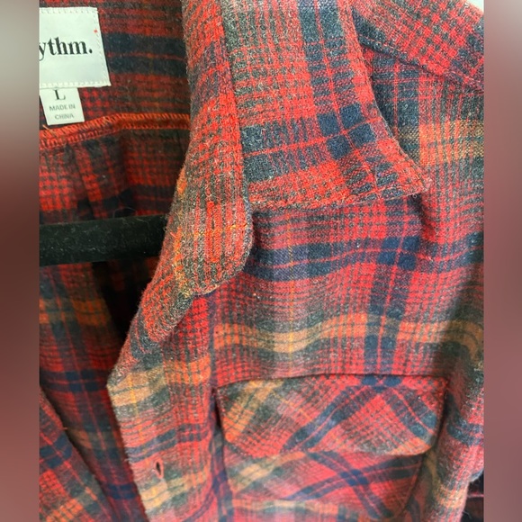 Rhythm clothing mens large flannel - Picture 3 of 4